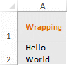 Excel word wrap