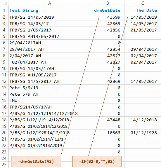 Custom dmwGetDate() function for Excel