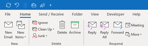 Outlook's Email ribbon