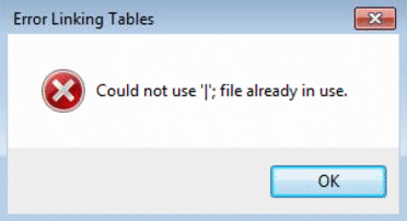 Error linking tables